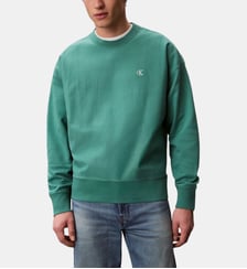 Sweat droit signature en coton mélangé Calvin Klein