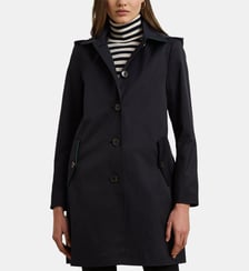 Parka droite courte en coton mélangé Lauren Ralph Lauren