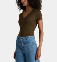 T-shirt signature col V Guess