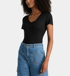 T-shirt signature col V Guess