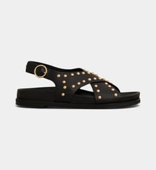 Sandales Calypso en cuir avec clous Cosmoparis