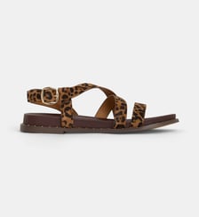 Sandales plates Holine cuir velours Cosmoparis