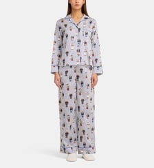 Pyjama long Madison en coton à rayures et motifs ours en allover Polo Ralph Lauren