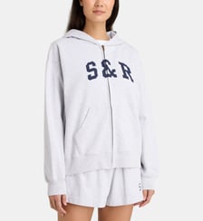 Hoodie zippé Ivy en coton Sporty & Rich