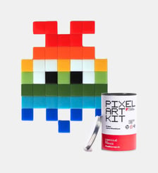 Bébé Champignon Petit - Arc-en-ciel - Kit Pixel Art Pixel Corner