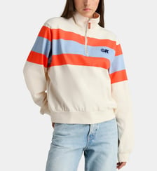 Sweat Rugby rayures en coton Calvin Klein