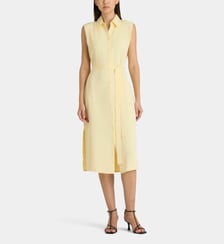 Robe chemise droite mi-longue sans manches Calvin Klein