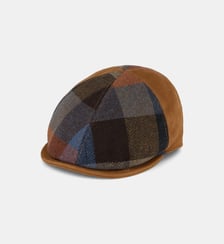Casquette plate FGLH70 bi matière carreaux  Fléchet