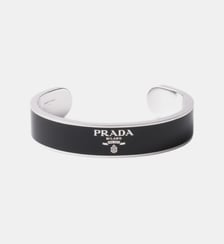 Bracelet jonc en argent signature Prada