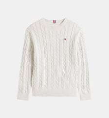 Pull signature torsadé en coton Tommy Hilfiger