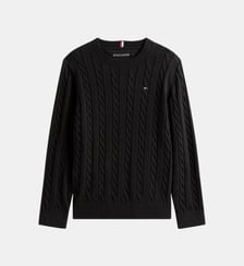 Pull signature torsadé en coton Tommy Hilfiger