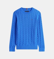 Pull signature torsadé en coton Tommy Hilfiger