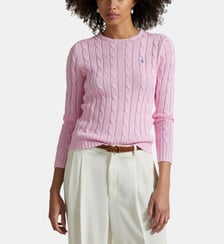 Pull droit signature en maille torsadée Polo Ralph Lauren