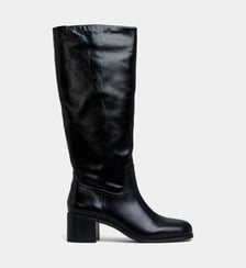 Bottes tubes à talons Astrid cuir Galeries Lafayette