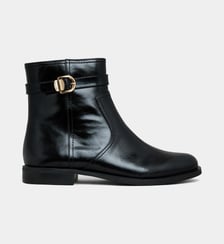 Bottines plates Armelle en cuir Galeries Lafayette
