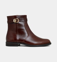 Bottines plates Armelle en cuir Galeries Lafayette