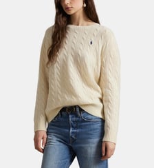 Pull droit Julianna maille torsadée Polo Ralph Lauren