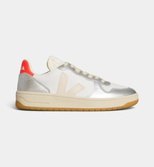 Baskets basses V-10 Prime en cuir métallisé Veja