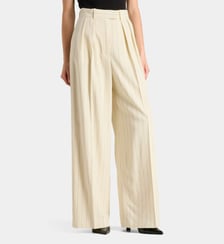 Pantalon Lou ample à motif rayé en viscose Anine Bing