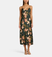 Robe longue satinée fluide fleurie Lauren Ralph Lauren