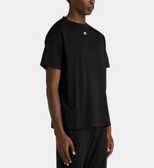 T-shirt logo en coton Courrèges