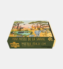 Boîte mini puzzle de la savane - 100 pièces Cartesdart