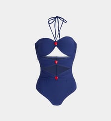 Maillot de bain 1 pièce fines bretelles Eau