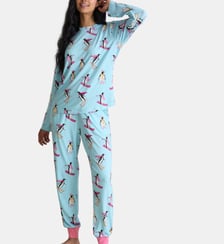 Ensemble de pyjama droit long imprimé Chelsea Peers