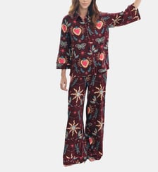 Ensemble de pyjama Cœur Céleste droit long imprimé Chelsea Peers