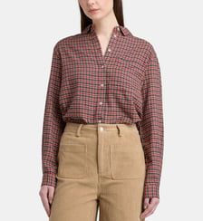 Chemise droite Ted à carreaux en coton Garance Paris