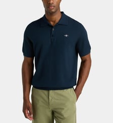 Polo logo signature en coton Gant