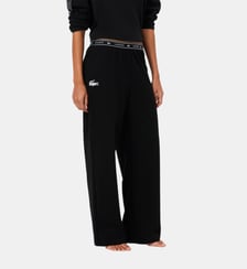 Pantalon de pyjama droit en coton mélangé signature Lacoste