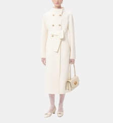 Manteau droit en laine et cachemire Valentino Garavani