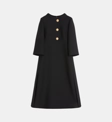 Robe mi-longue droite en laine et soie Valentino Garavani