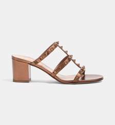Mules à talons Rockstud en cuir Valentino Garavani