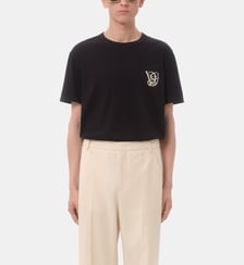 T-shirt droit en coton signature Valentino Garavani