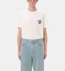 T-shirt droit en coton signature Valentino Garavani