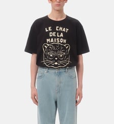 T-shirt droit en coton signature Valentino Garavani