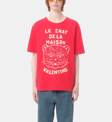 T-shirt droit en coton signature Valentino Garavani