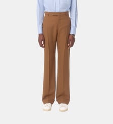Pantalon droit à revers en gabardine de nylon Valentino Garavani