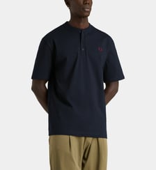 T-shirt à col tunisien en coton Fred Perry