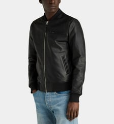 Bomber en cuir zippé Schott