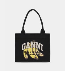 Sac cabas Banana en coton recyclé Ganni