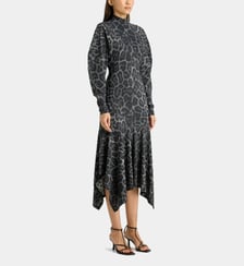 Robe fluide mi-longue à motif animalier Stella McCartney