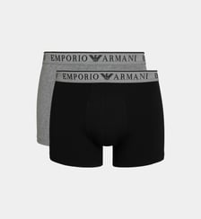Lot de deux boxers signature en coton Emporio Armani
