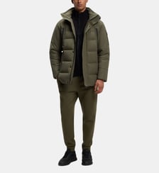 Parka déperlante en duvet col montant BOSS