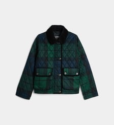 Veste courte Louden à carreaux finition matelassée Barbour
