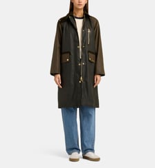 Manteau Evette Waxed mi-long en coton finition cirée Barbour