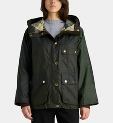 Veste droite Keeley en coton ciré Barbour