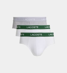 Lot de 3 slips signature en coton Lacoste
